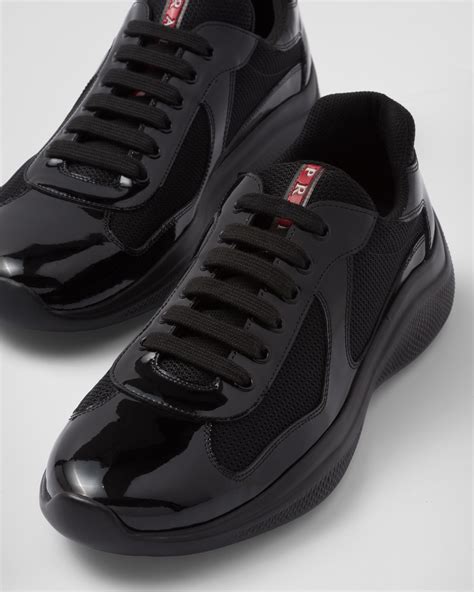 cheap black prada sneakers|prada denim sneakers.